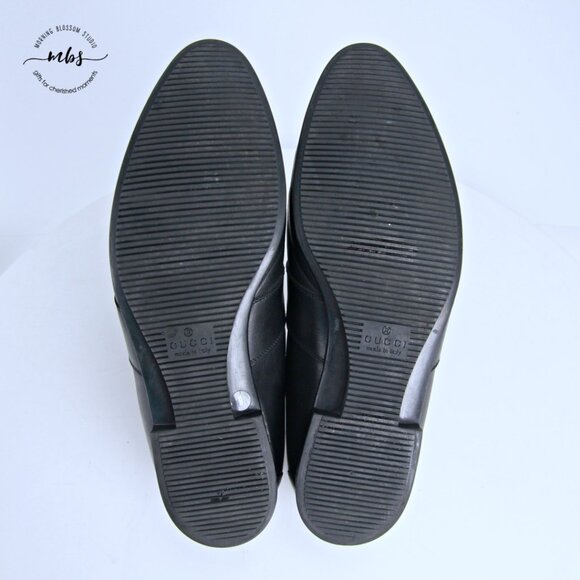 Gucci Cirano Signature Penny Loafers Black Men Gucci's Size 9 - Picture 12 of 16